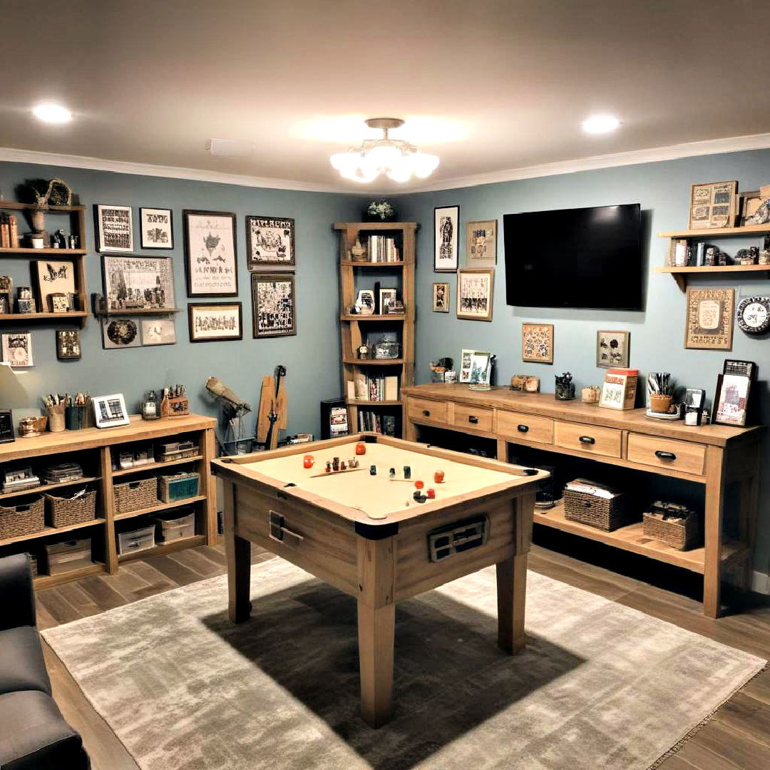 DIY crafting and gaming hub ideas - 25 Basement Game Room Ideas