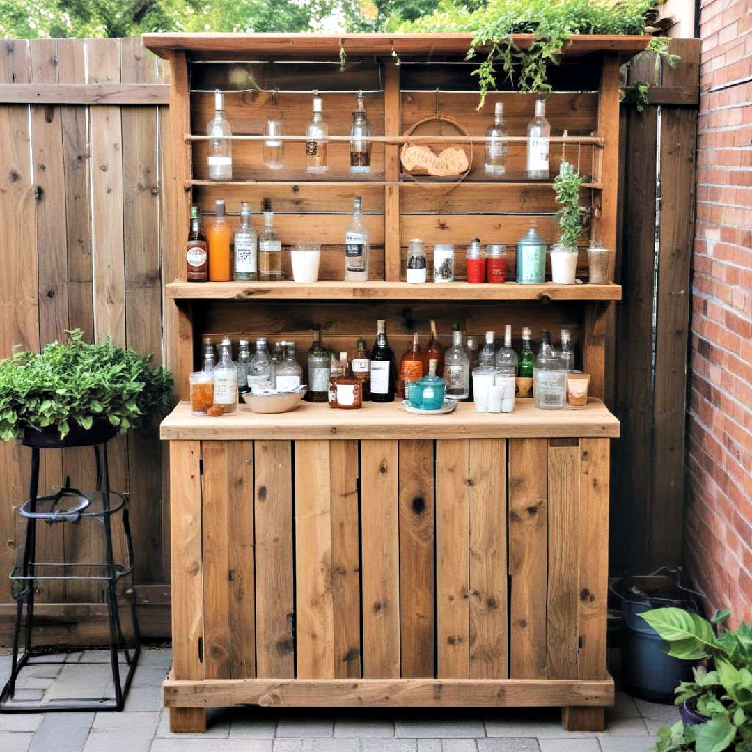 DIY outdoor bar for small patio - 40 Small Patio Ideas on a Budget