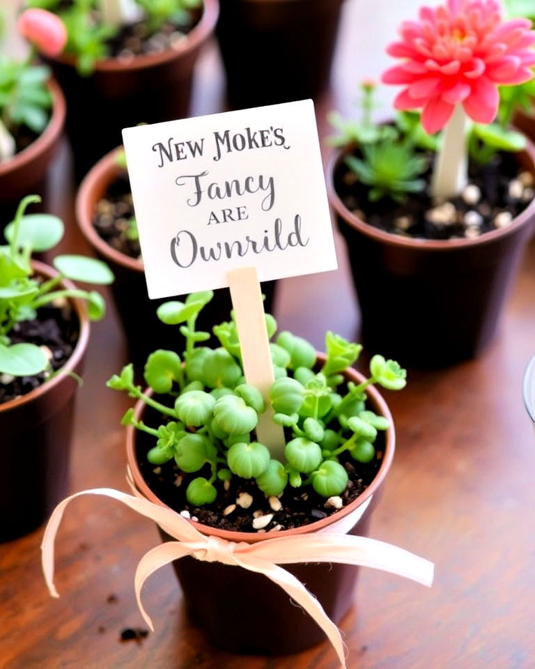 DIY potted plant gifts for garden party - 30 Garden Party Ideas