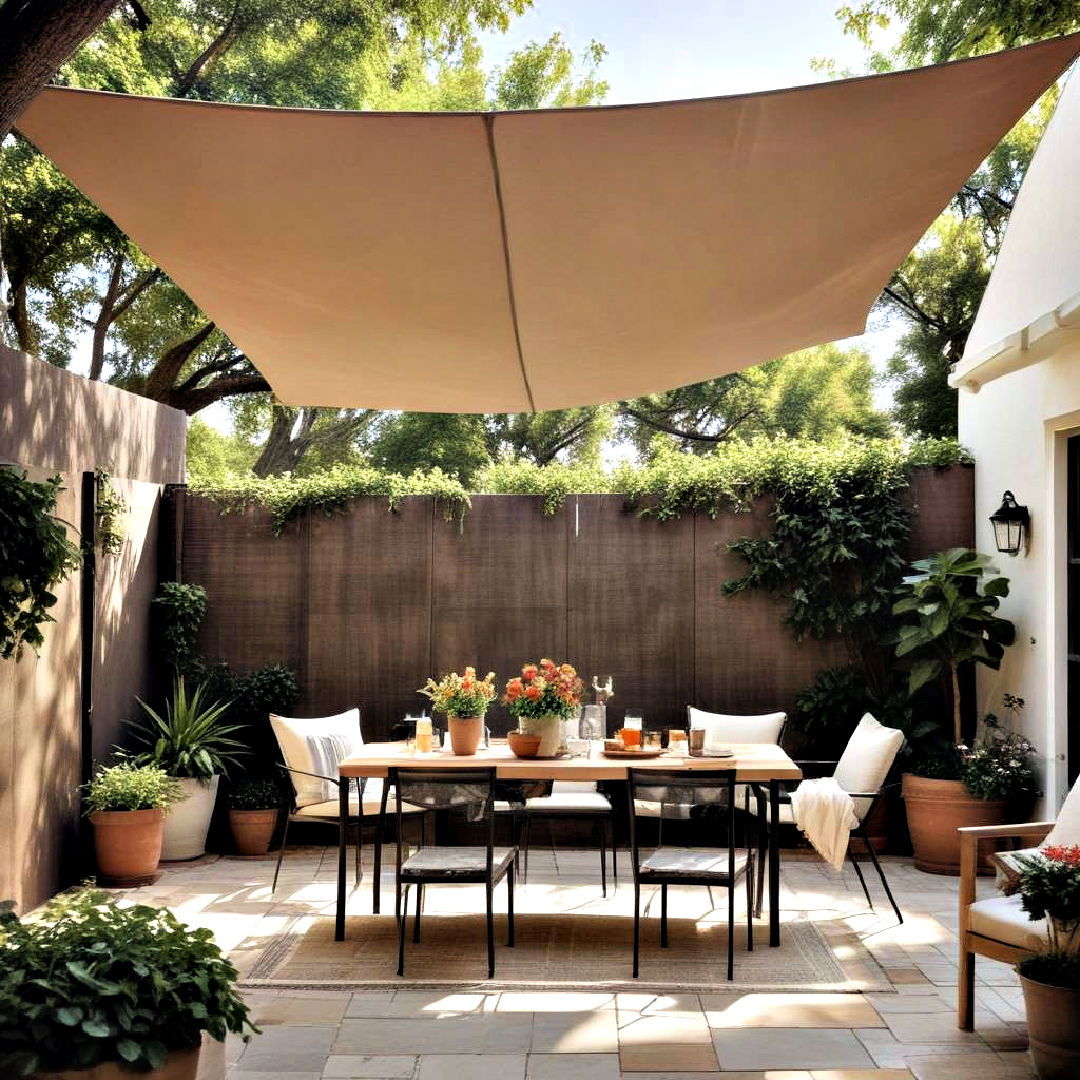 DIY shade solution for small patio - 40 Small Patio Ideas on a Budget