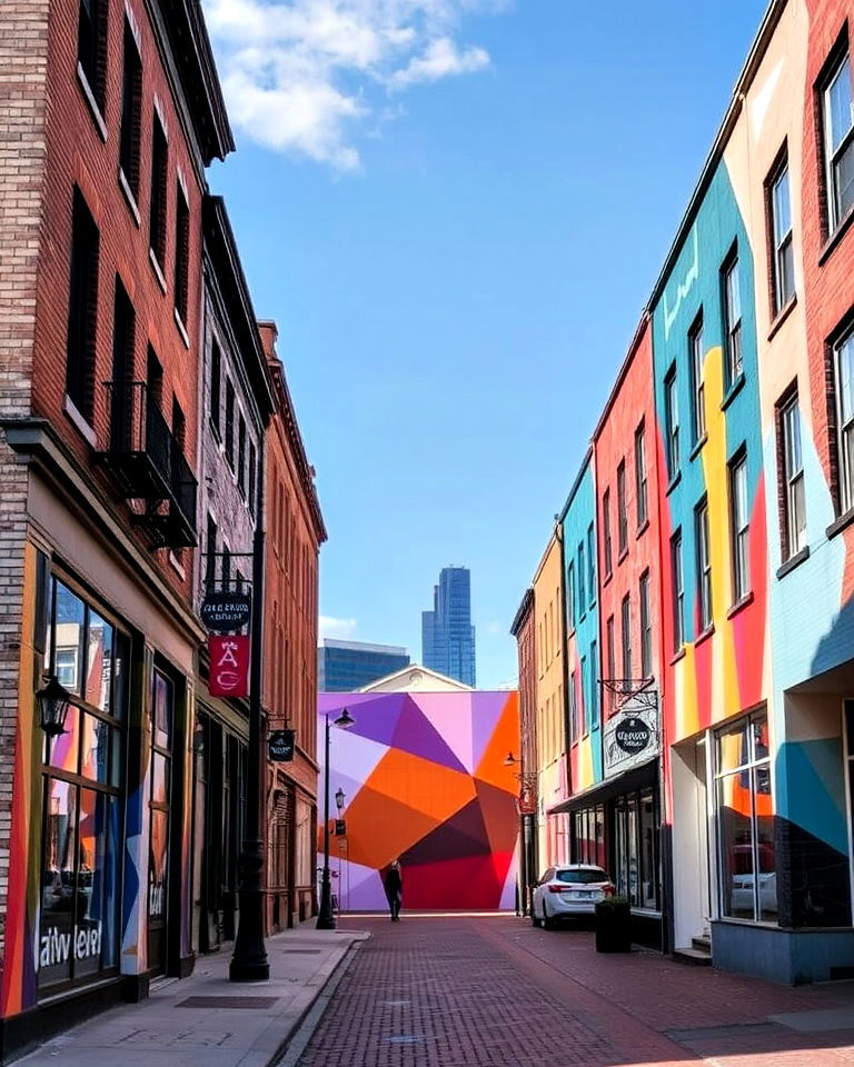 abstract and modern art mural for small town - 20 Small Town Murals