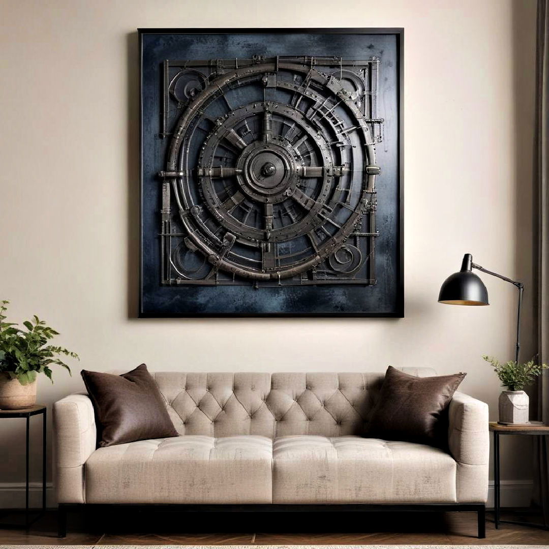 abstract metal sculpture - 30 Industrial Decor Ideas