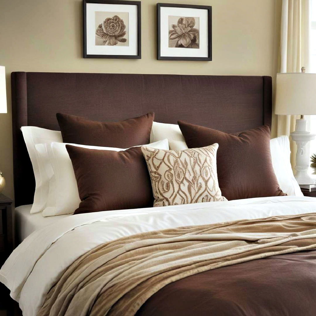 accent pillows for brown bedroom - 25 Brown Bedroom Ideas