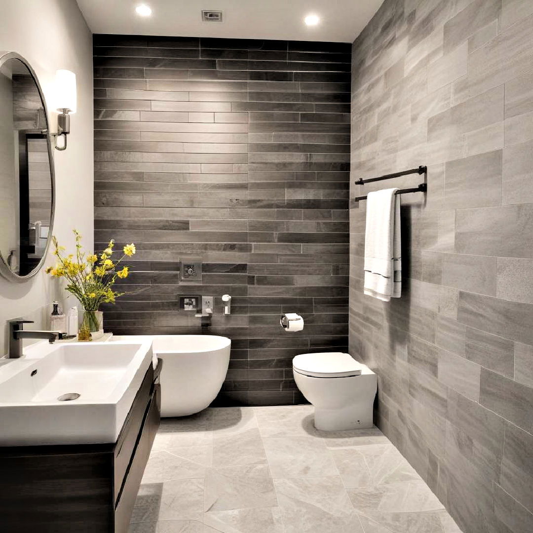 accent walls for modern bathroom - 40 Modern Bathroom Ideas