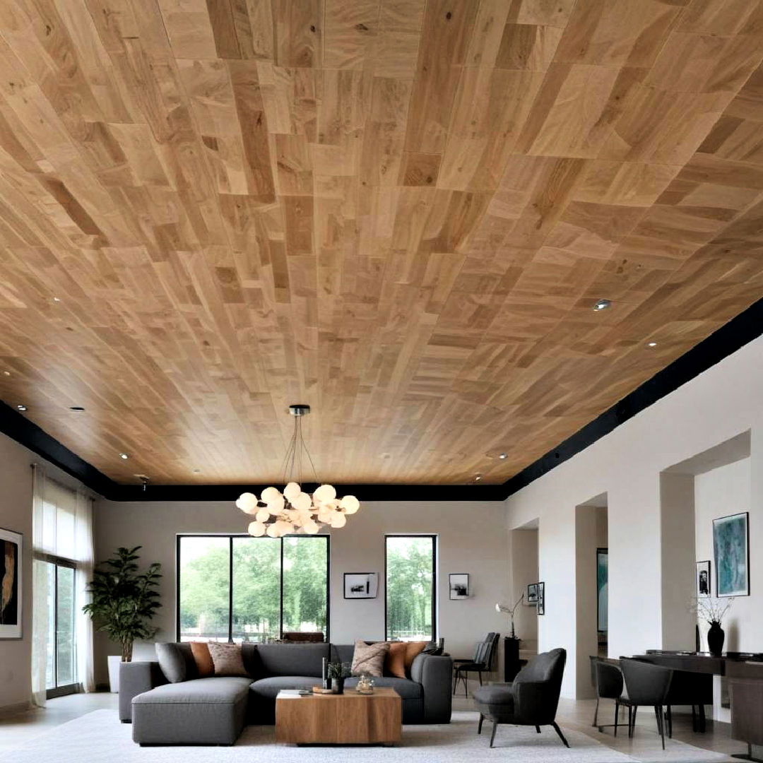 acoustic wood ceiling to reduce noise level - 25 Wood Ceiling Ideas