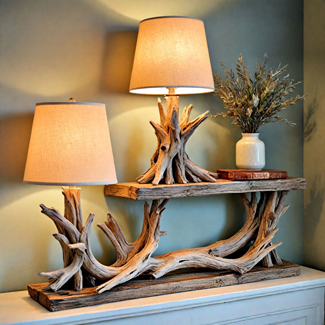 add a coastal touch with driftwood decor - 40 Boho Bedroom Ideas