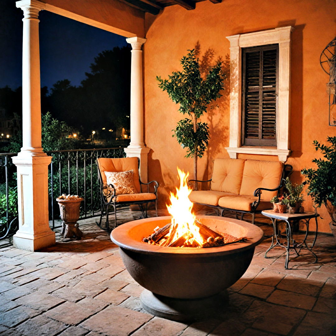 add a fire pit feature - 40 Front Porch Ideas