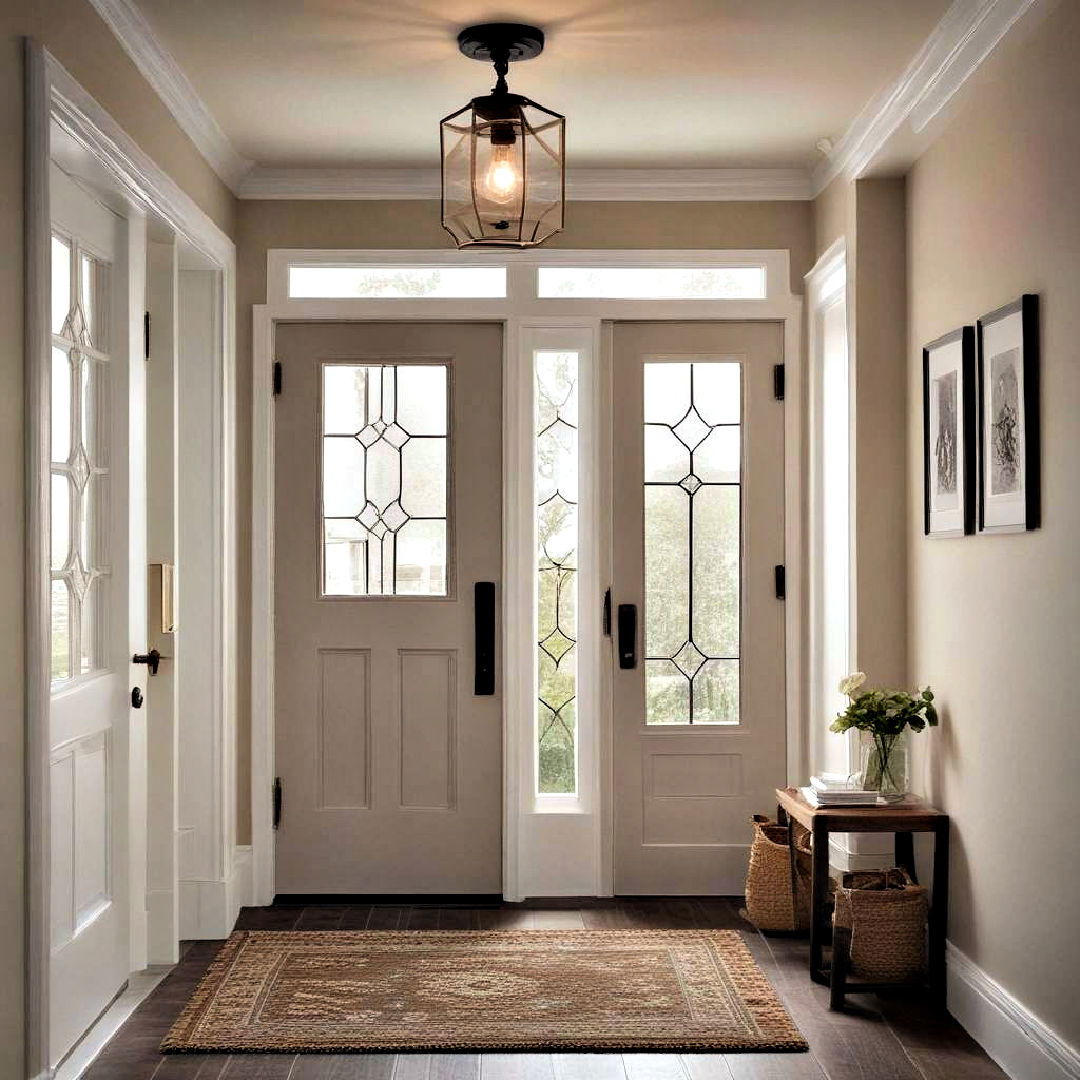 add a pendant lamp - 40 Small Entryway Ideas