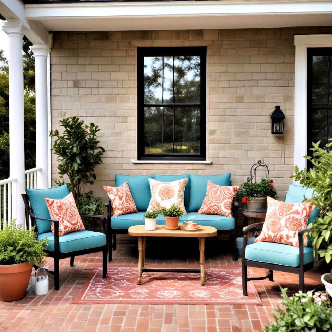 add a splash of colors - 40 Small Front Porch Ideas