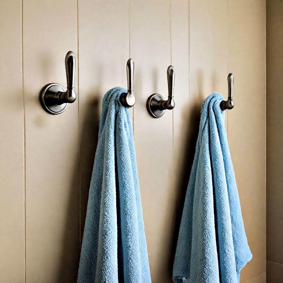 add affordable stylish hooks - 25 Small Bathroom Ideas on a Budget