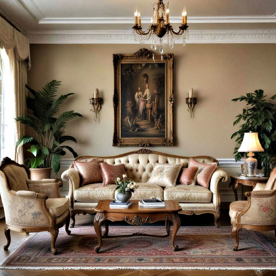 add antique furniture - 40 Living Room Ideas