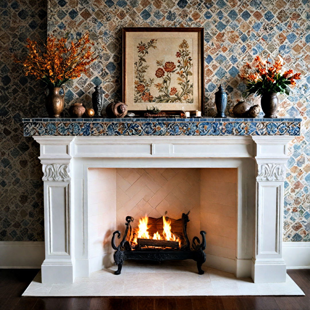 add color and pattern to your space - 40 Mantel Decor Ideas