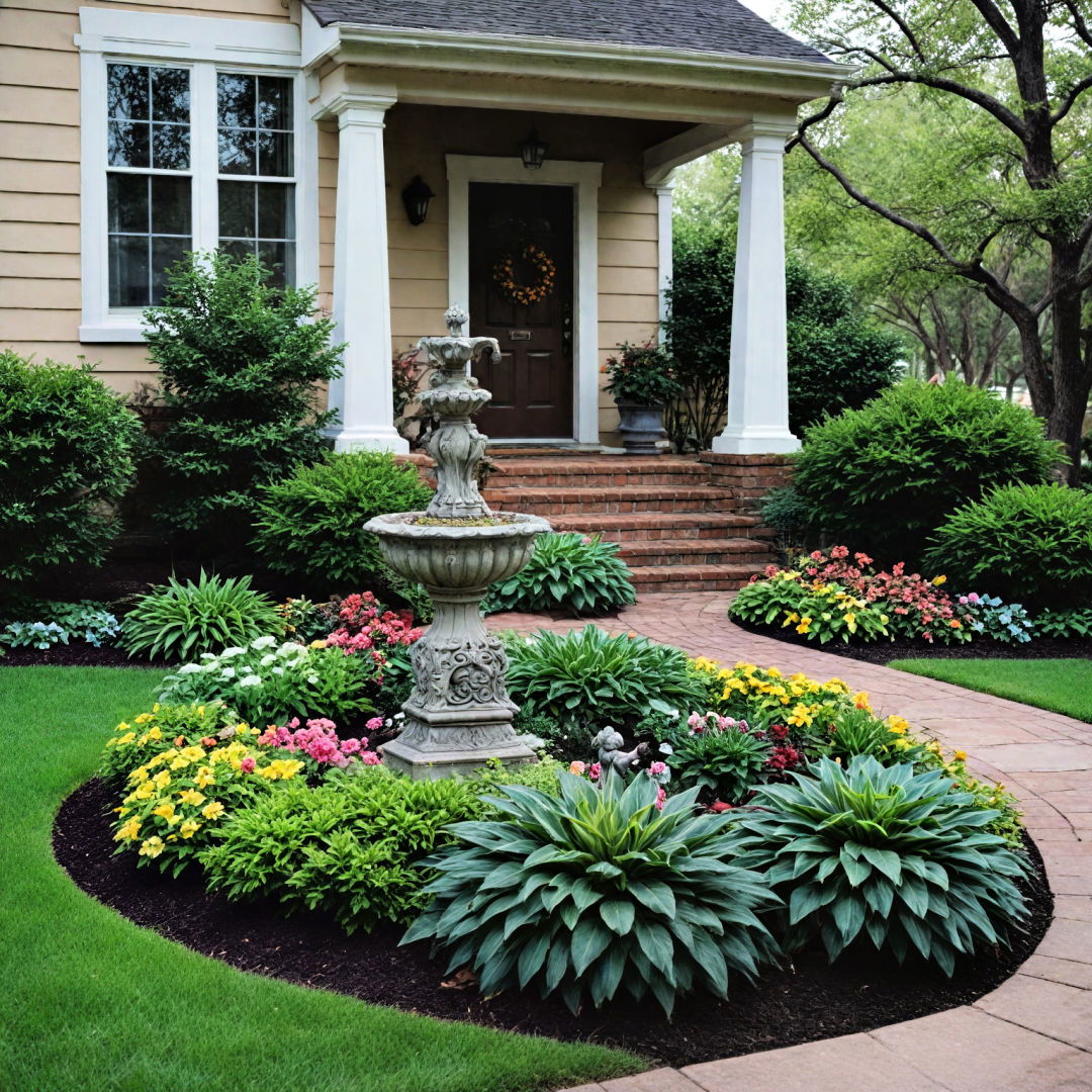 add garden ornament - 40 Small Front Yard Landscaping Ideas