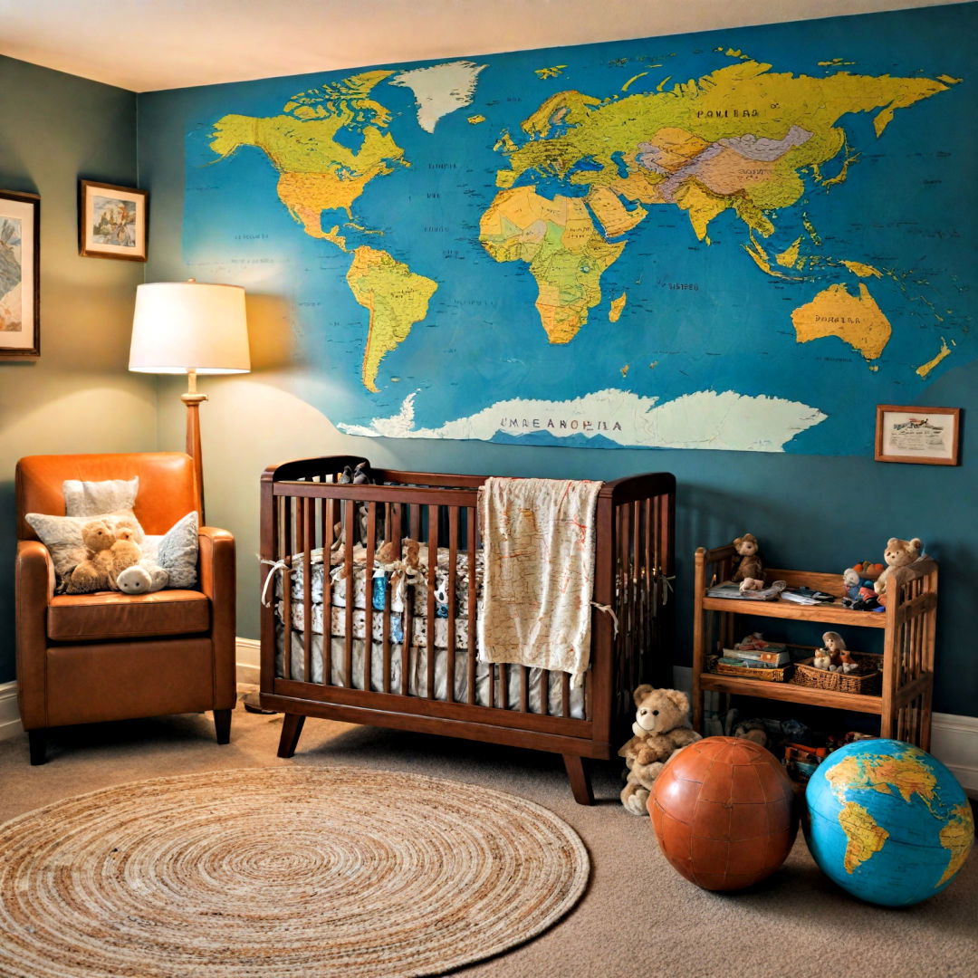 add globe and world map - 40 Nursery Ideas