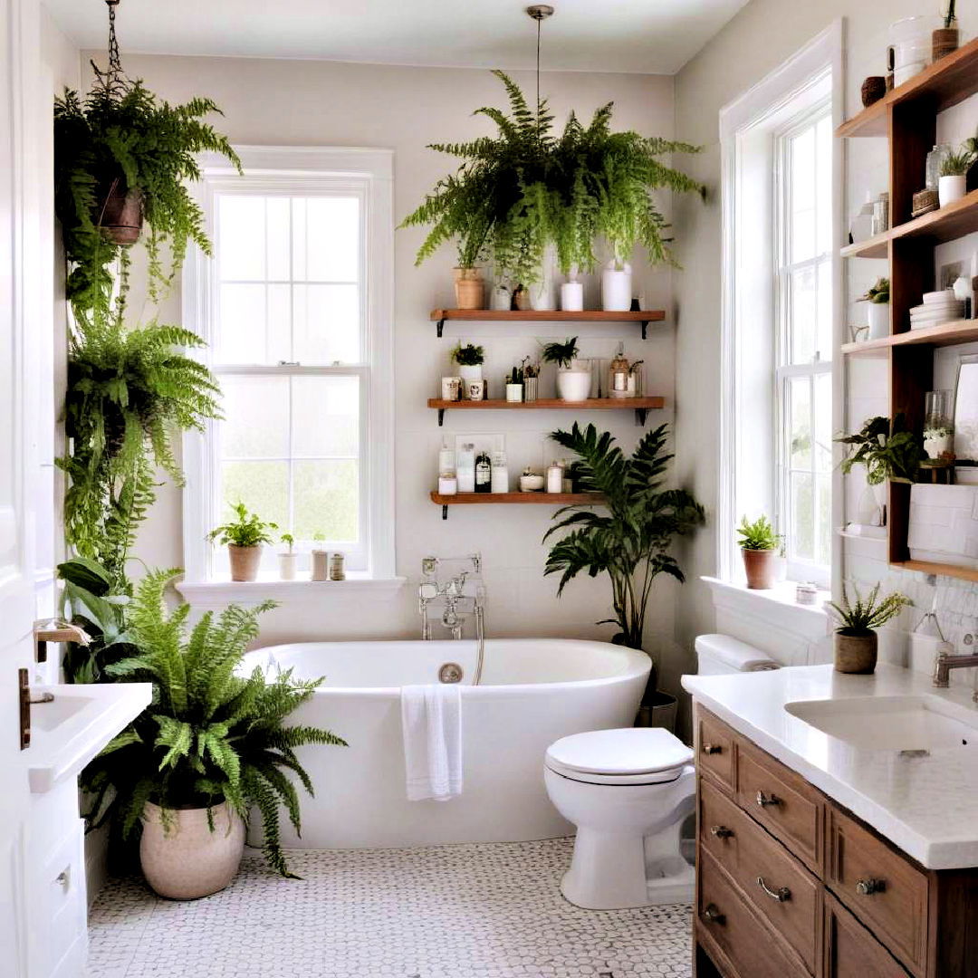 add greenery and plants - 40 Modern Bathroom Ideas