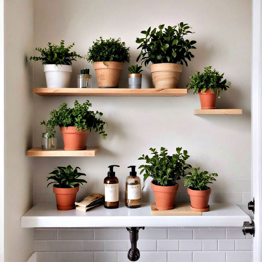 add potted plants - 25 Small Bathroom Ideas on a Budget