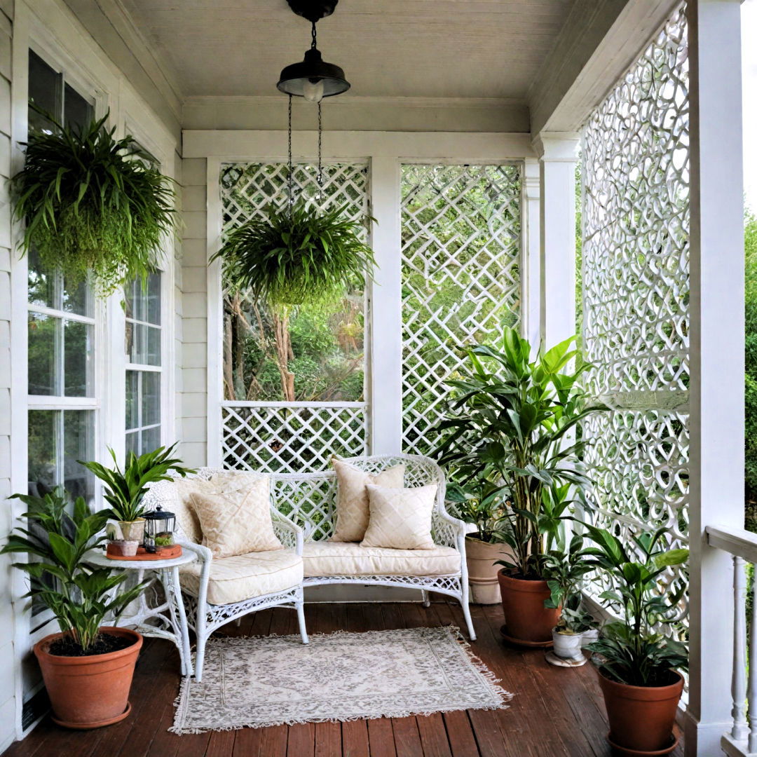 add privacy screens - 40 Front Porch Ideas