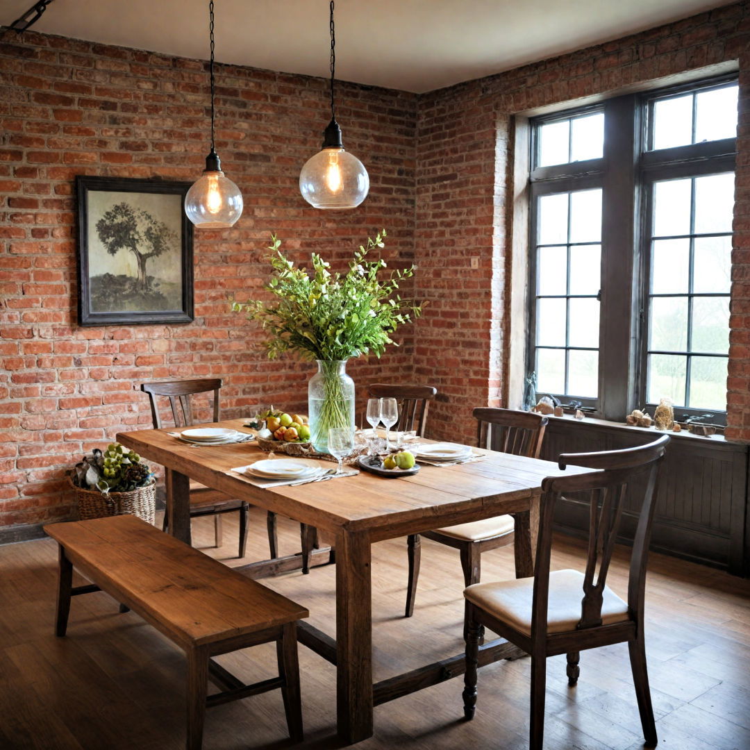 add rustic elements - 40 Dining Room Decor Ideas