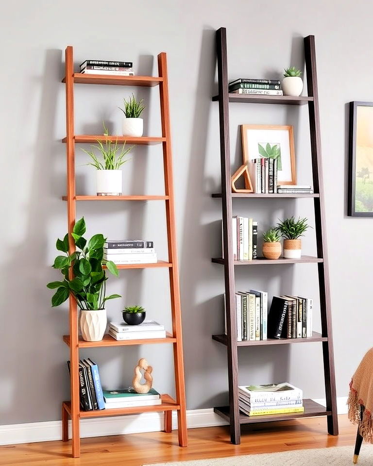 adder style shelves for living room storage - 30 Living Room Storage Ideas