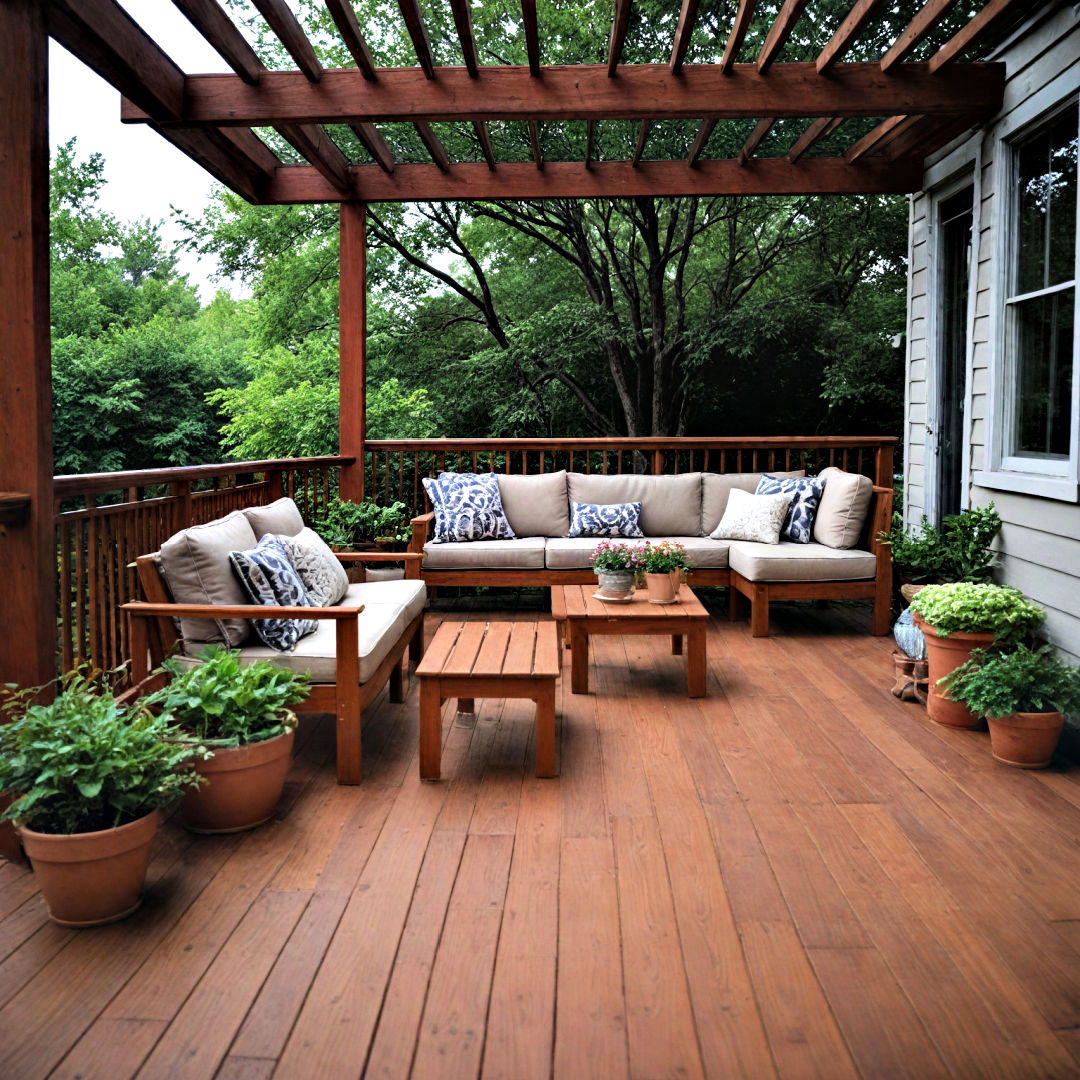 additional outdoor living space with deck - 40 Hardscaping Ideas