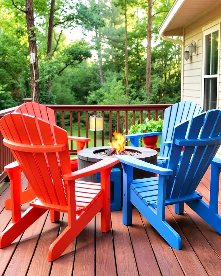 adirondack chairs for deck seating - 20 Deck Seating Ideas