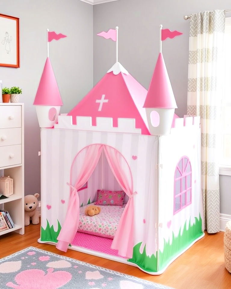adorable castle play tent - 25 Princess Room Ideas