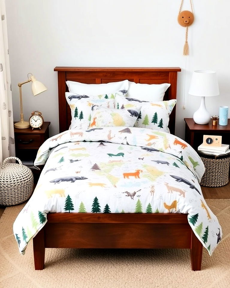 adventure themed bedding ideas - 40 Toddler Room Ideas