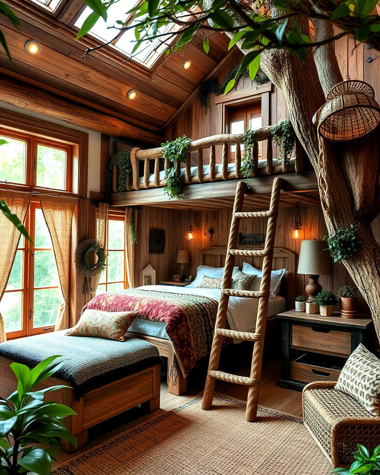 adventurous treehouse retreat fantasy - 20 Fantasy Bedroom Ideas