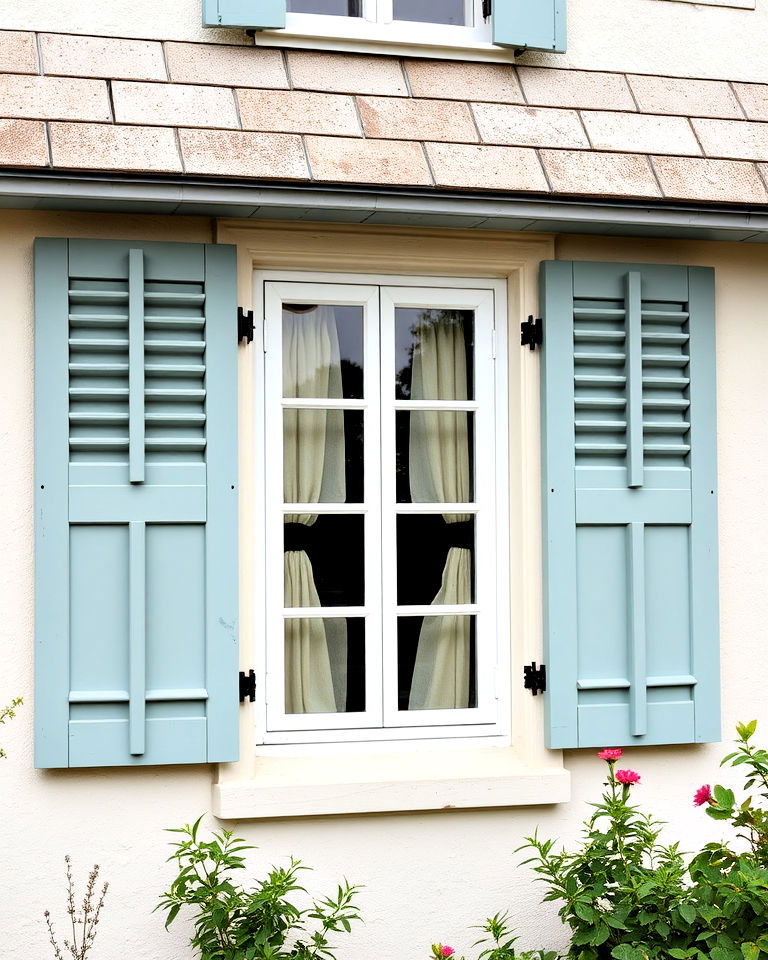 aesthetic charm shuttered windows - 30 Traditional French Country House Exterior Ideas