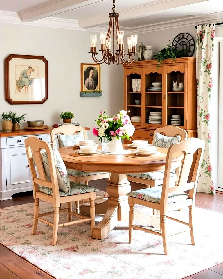aesthetic country cottage feel - 20 Casual Dining Room Ideas
