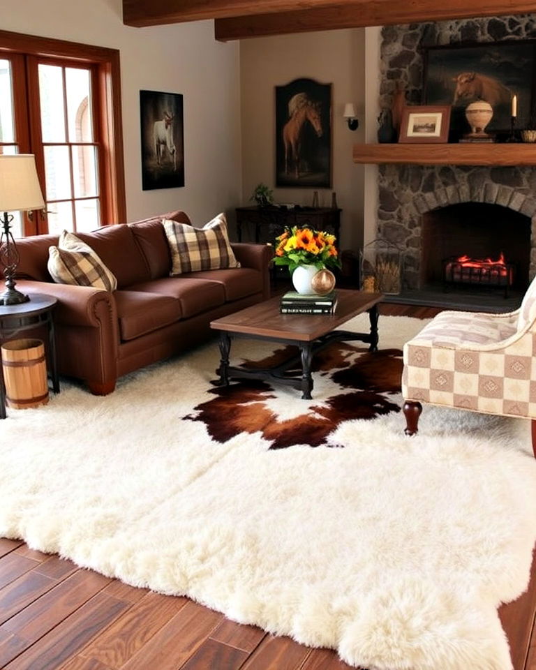 aesthetic cozy rug for added comfort - 25 Hunting Room Ideas