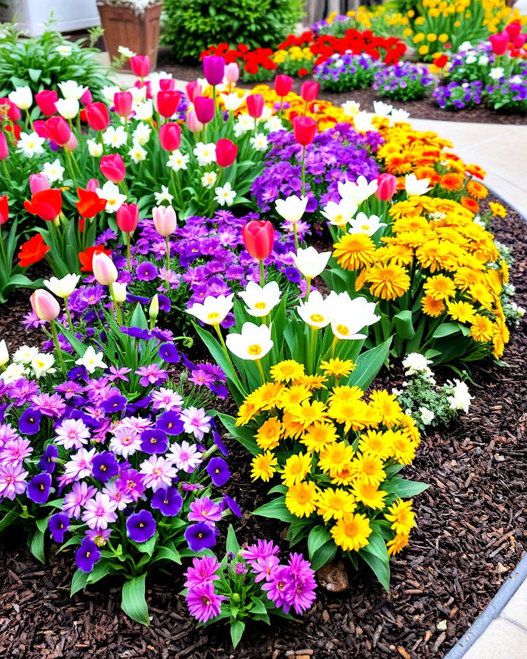 aesthetic garden with themed flower beds - 25 Aesthetic Garden Ideas