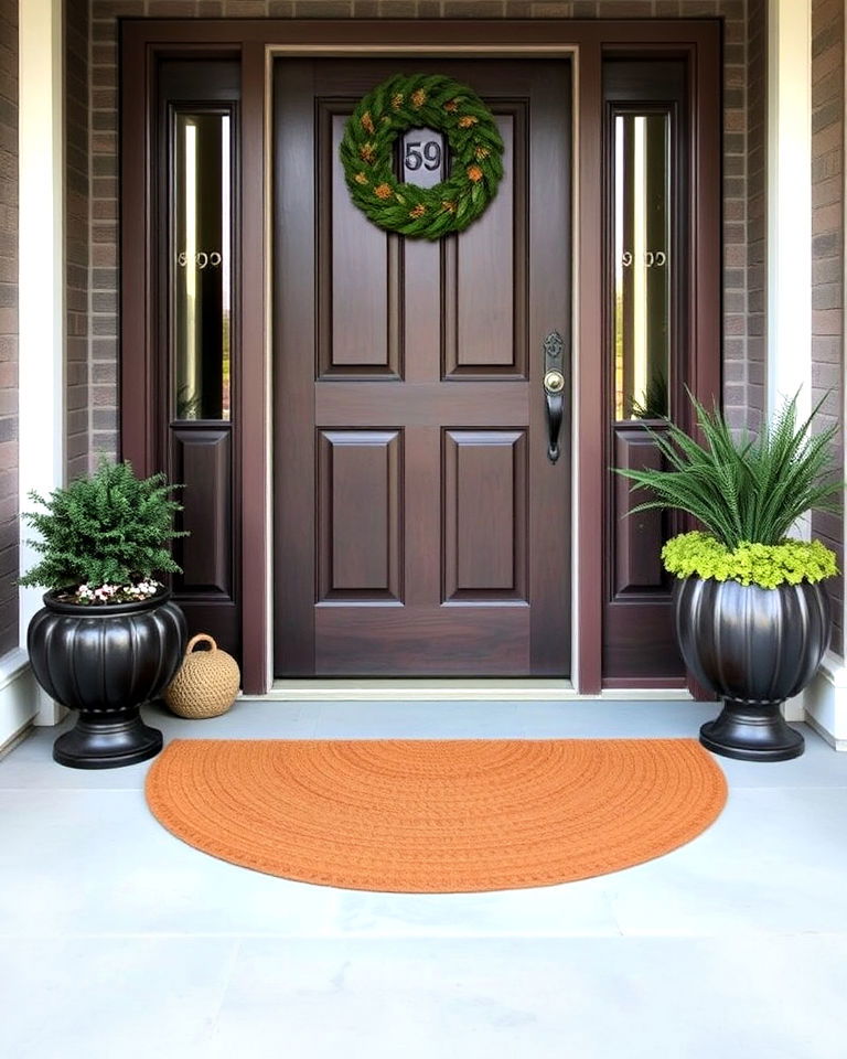 aesthetic half moon shaped mat - 15 Front Door Mat Ideas