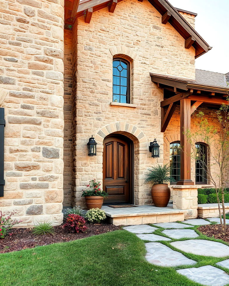 aesthetic house with rustic stone charm - 20 Aesthetic House Exterior Ideas