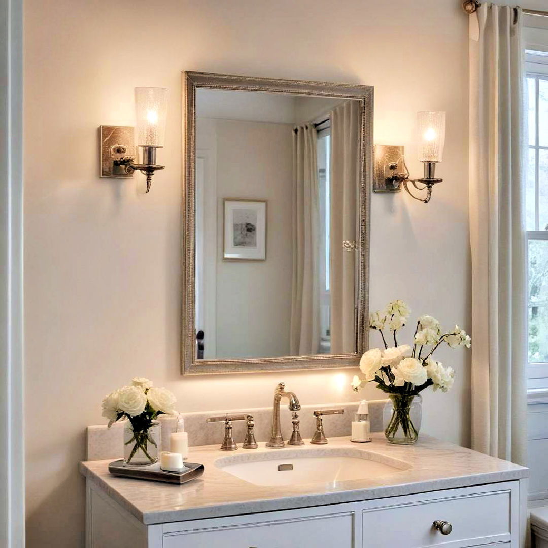 aesthetic lighting fixtures - 40 Bathroom Decor Ideas