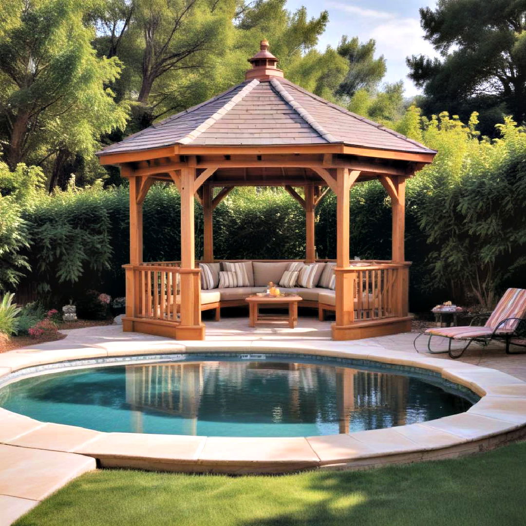 aesthetic octagonal gazebo - 15 Pool Gazebo Ideas