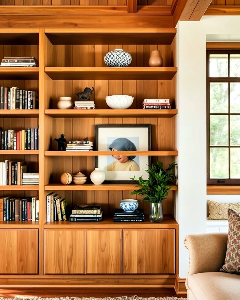 aesthetic open shelving for display - 15 Prairie-style Interior Design Ideas