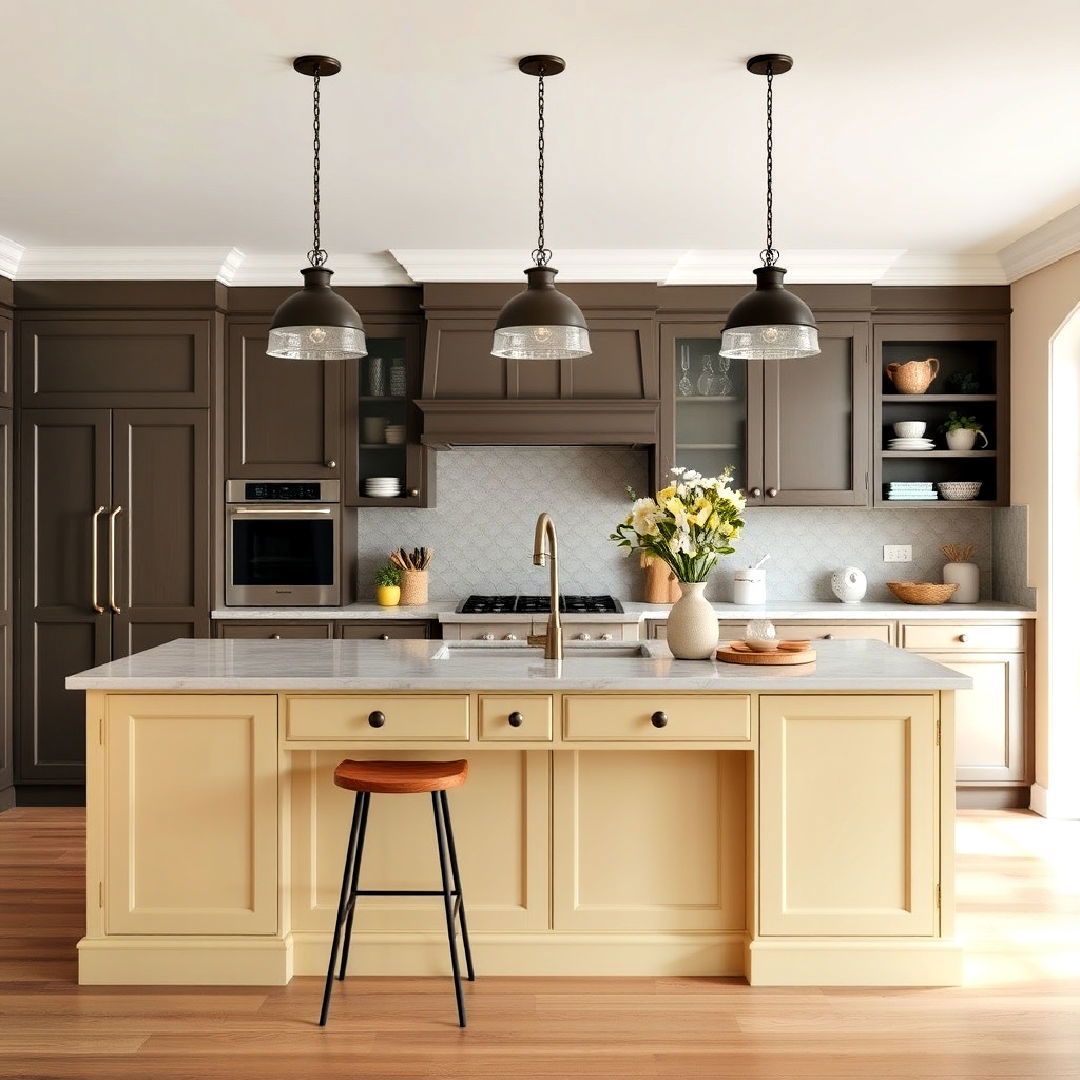 aesthetic pale yellow island - 15 Pale Yellow Kitchen Ideas