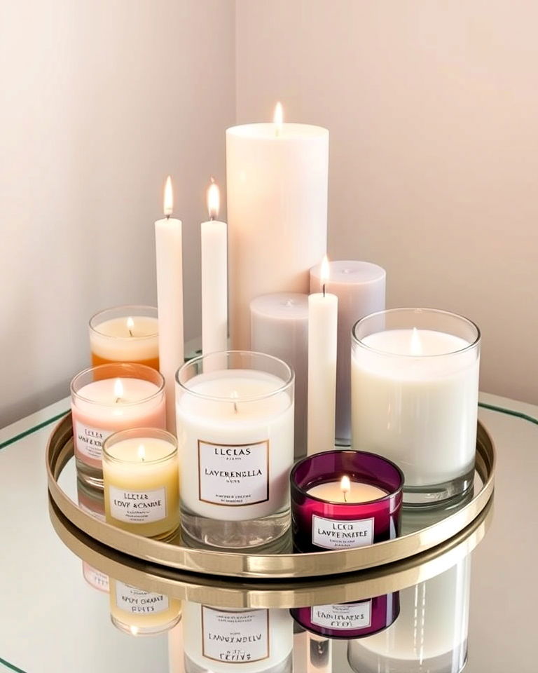aesthetic scented candle clusters - 15 Decorating With Candles