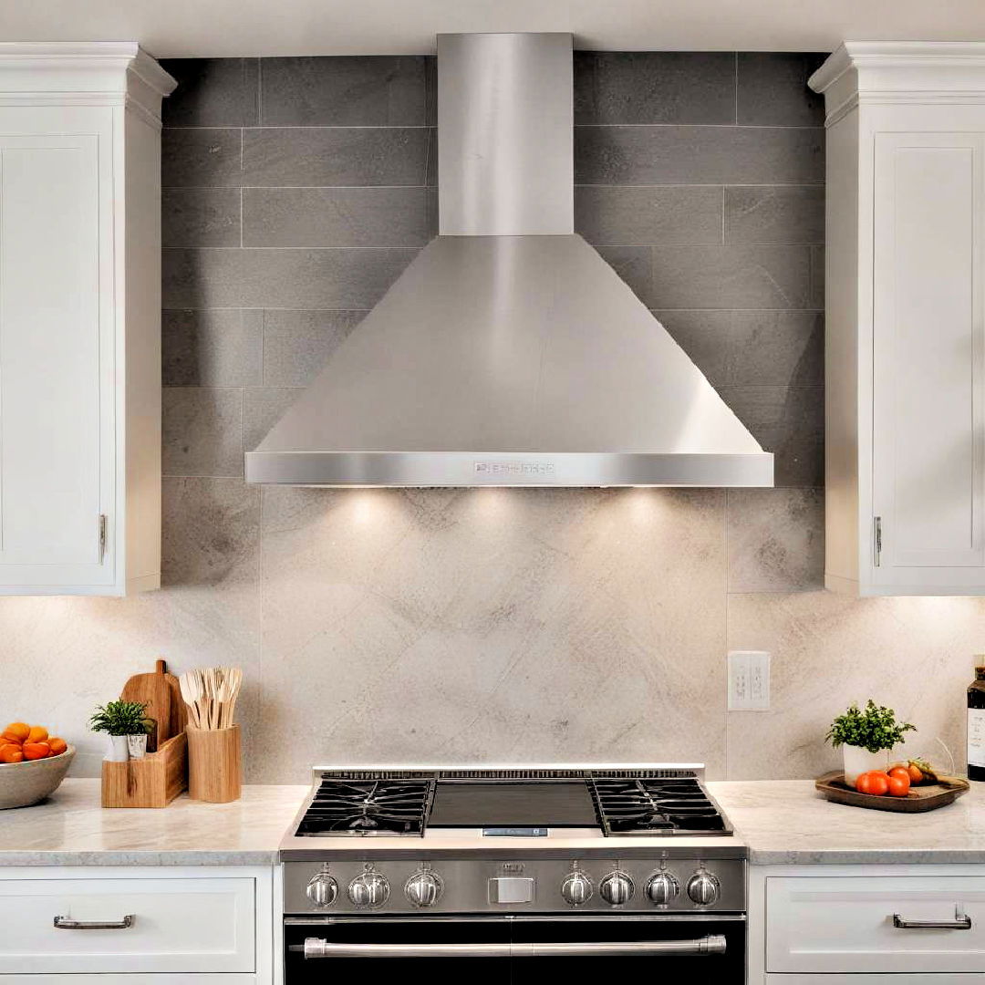aesthetic statement range hood - 40 Modern Kitchen Ideas
