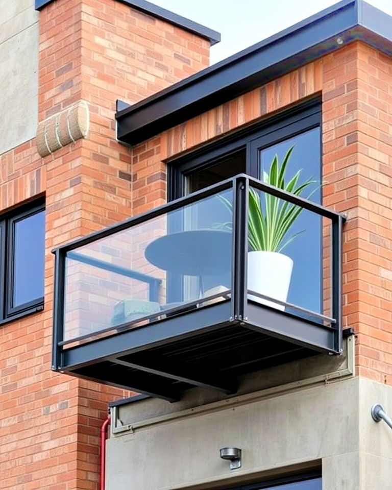 aesthetic steel framed cantilever balcony - 20 Cantilever Balcony Ideas
