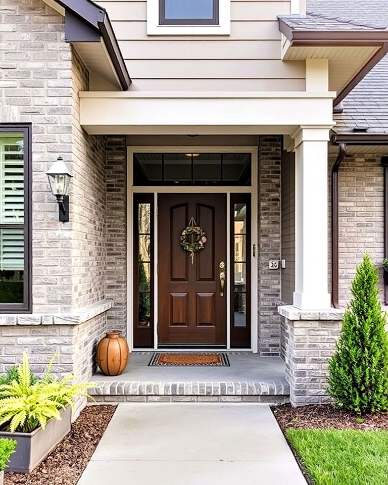 aesthetic textured accent walls - 30 Gray Brick Exterior Home Ideas
