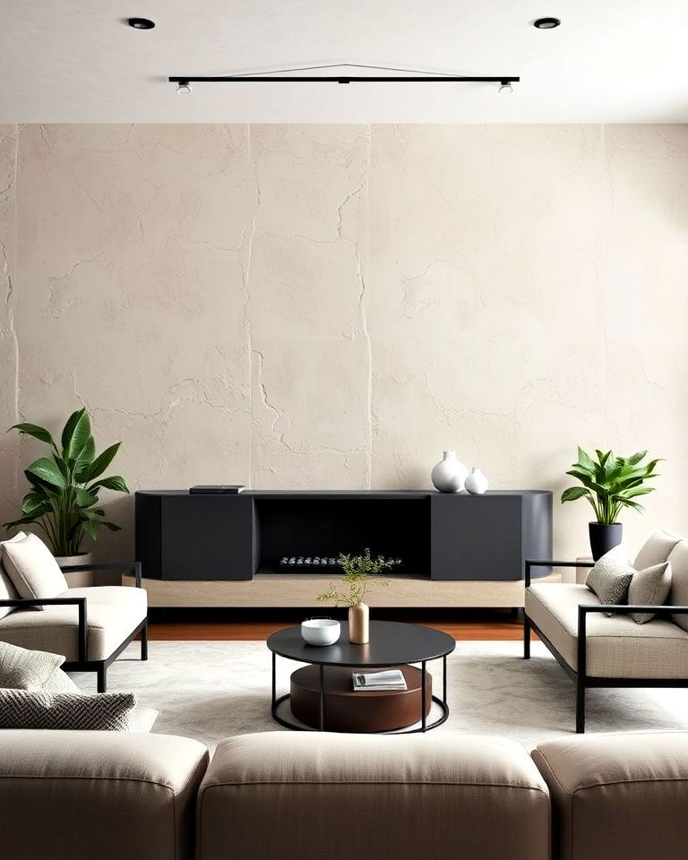 aesthetic textured greige walls - 20 Greige Living Room Ideas