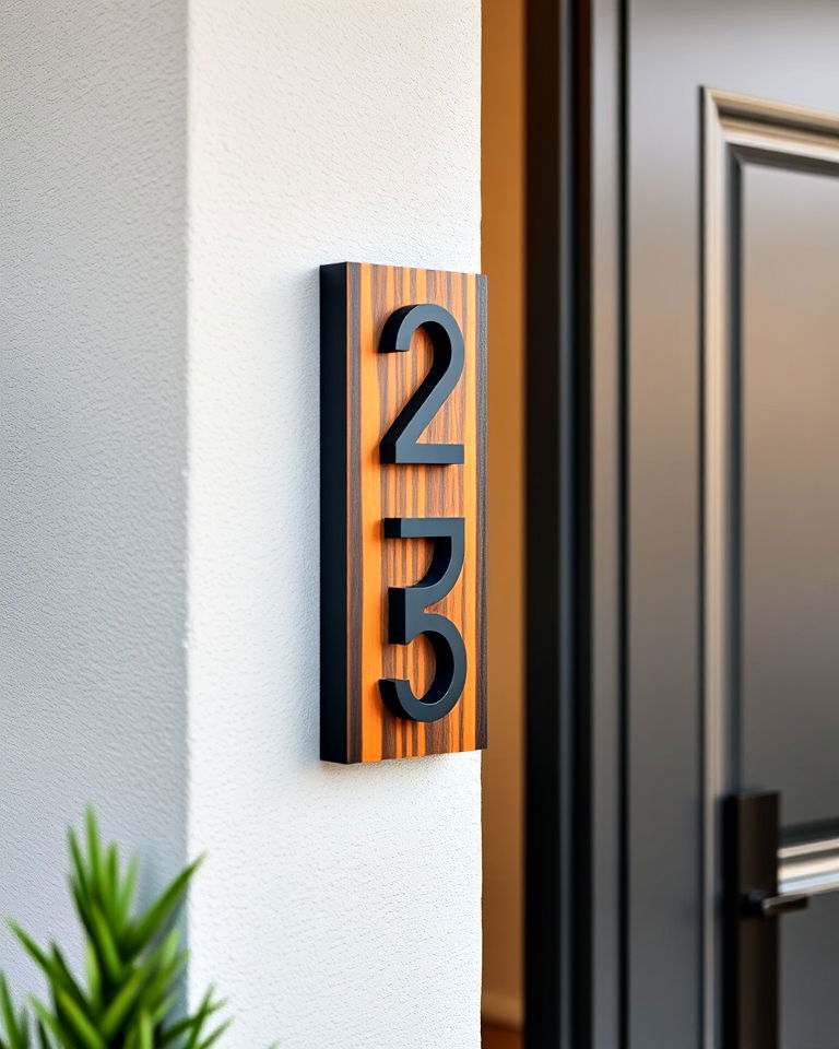 aesthetic vertical house numbers - 40 House Number Ideas