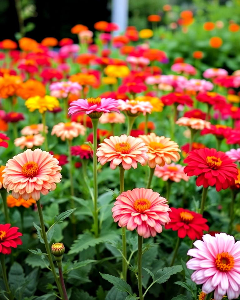 aesthetic zinnias planted garden - 25 Zinnia Garden Ideas
