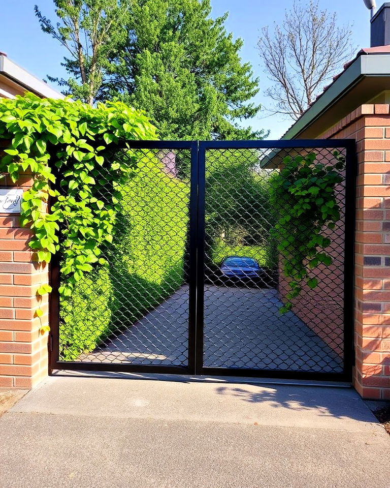 affordable chain link sliding gate - 30 Sliding Gate Design Ideas
