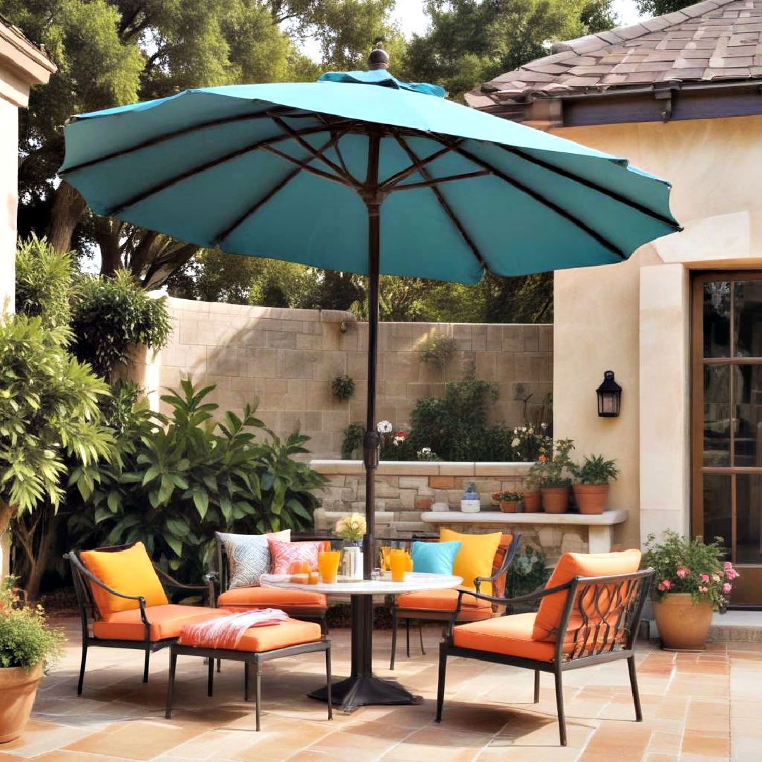 affordable patio umbrella for small patio - 40 Small Patio Ideas on a Budget