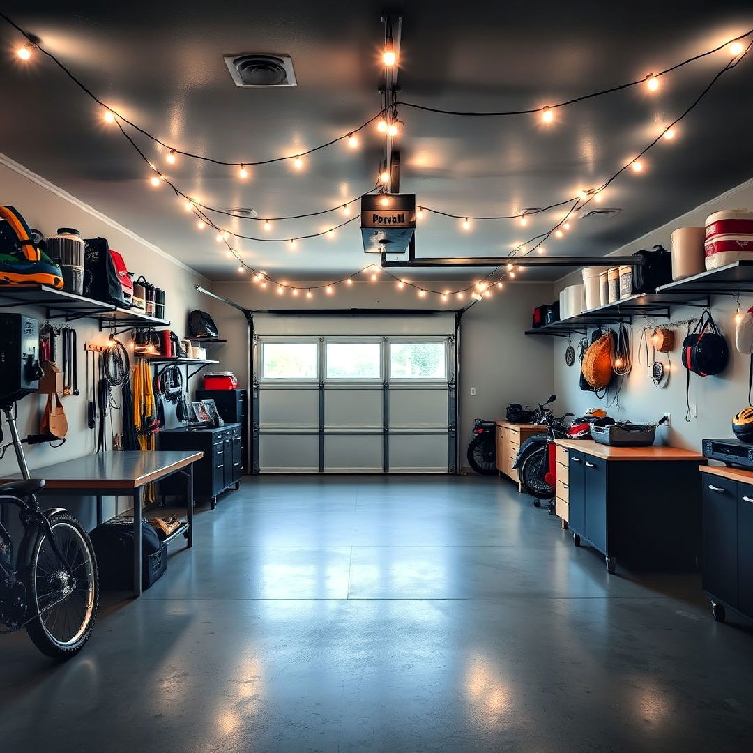 affordable string lights for garage - 15 Garage Lighting Ideas