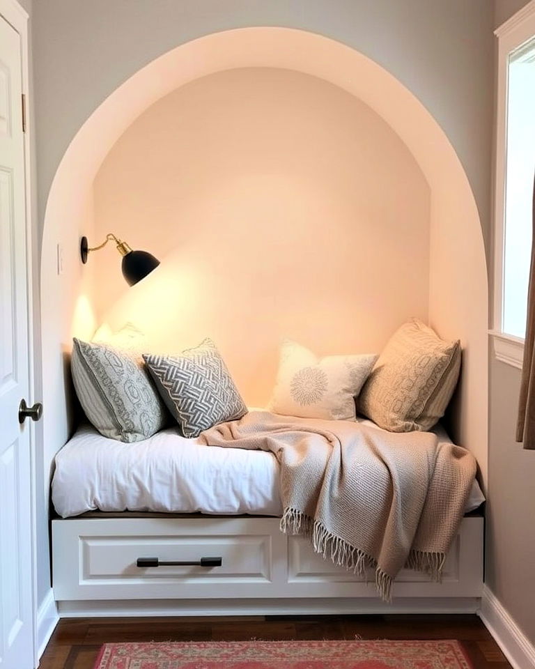 alcove bed nook for small apartments - 15 Bed Nook Ideas