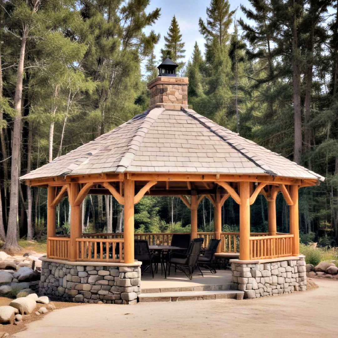 alpine lodge gazebo for for cooler climates - 40 Gazebo Design Ideas